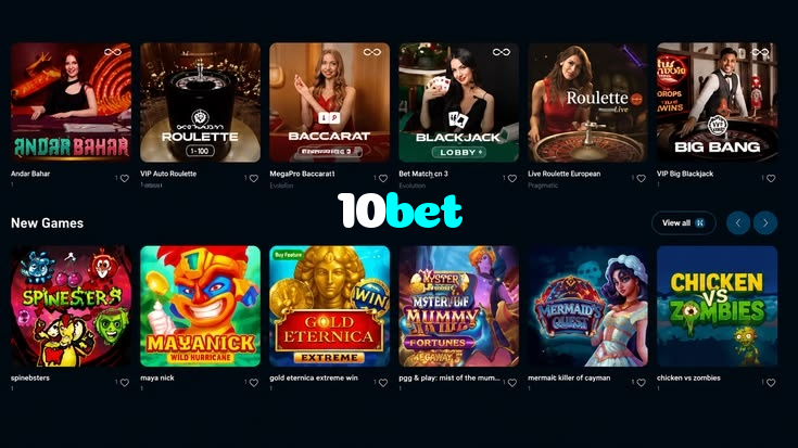 10bet casino presented on mobile device in Pakistan with slots and live games
